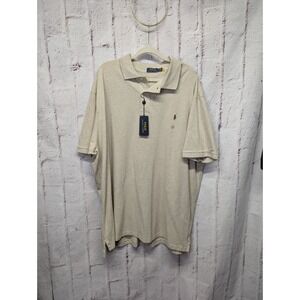 Polo Ralph Lauren Polo Shirt Mens 3XB Sand Dune Short Sleeve Preppy School Golf‎